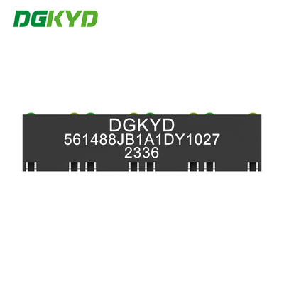 DGKYD561488JB1A1DY1027 Female Rj45 Connector With Light All Plastic Without Transformer Network Interface