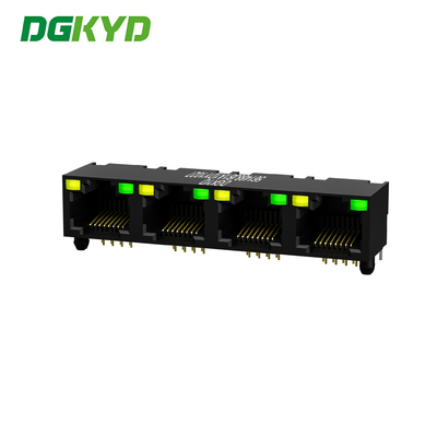 DGKYD561488JB1A1DY1027 Female Rj45 Connector With Light All Plastic Without Transformer Network Interface