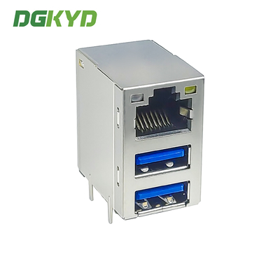 Rj45 Connector With Usb3.0 Socket Integrated Gigabit Network Interface Rj45+Dual Usb3.0 Dgkyd711u3q534af5wdt3b057