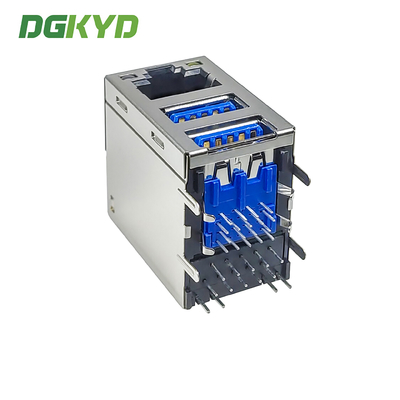 Rj45 Connector With Usb3.0 Socket Integrated Gigabit Network Interface Rj45+Dual Usb3.0 Dgkyd711u3q534af5wdt3b057