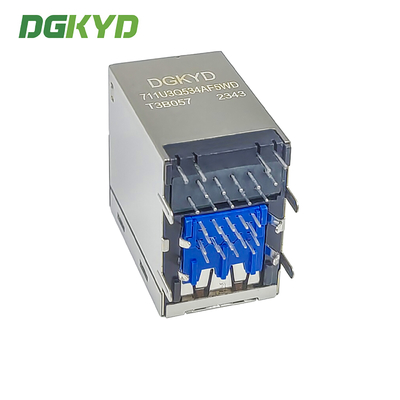 Rj45 Connector With Usb3.0 Socket Integrated Gigabit Network Interface Rj45+Dual Usb3.0 Dgkyd711u3q534af5wdt3b057