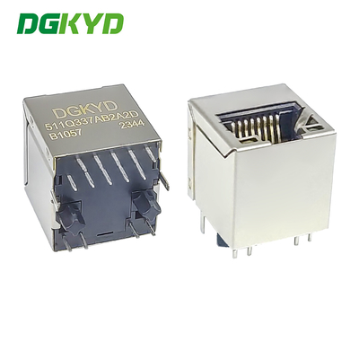 RJ45 Network Interface 10G Integrated Filtering 10P8C DGKYD511Q337AB2A2DB1057 10G 30U IC Device Connector