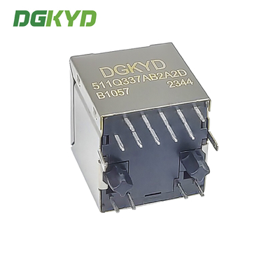 RJ45 Network Interface 10G Integrated Filtering 10P8C DGKYD511Q337AB2A2DB1057 10G 30U IC Device Connector