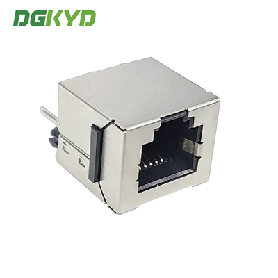 DGKYD52TE1166GWA1DY1008 6P6C RJ11 Connector 180° Vertical Interface Without Light Strip Shielding Connector