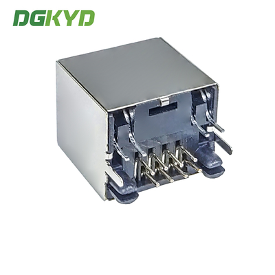 DGKYD52T1188AB1A1DY1 8P8C RJ45 Connector 180° Vertical Interface Without Light Strip Shielding Connector Empty Package