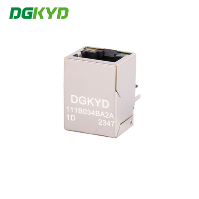 RJ45 Ethernet Connector Metal Shield 8p8c Magnetic Modular Jack Factory Supply DGKYD111B034BA2A1D