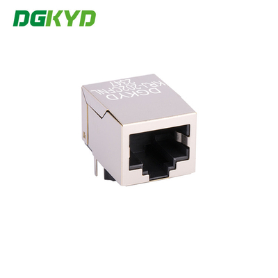 KRJ-202CFNL Gigabit RJ45 Signal Transmission Socket Crystal Head Card Port Downward No Light Belt Shielding