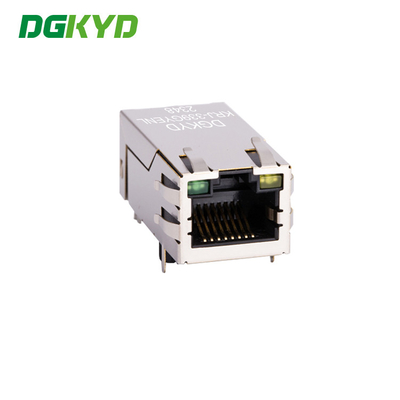 KRJ-339GYENL 8p8c Plug Single Port Gigabit Light Strip Shielded Communication Interface Network Socket