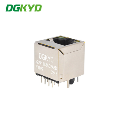 180 Degree Direct Insertion RJ45 8P8C Connector With Light But Without Filter Network Interface DGKYD52241188AC2A3DY1027