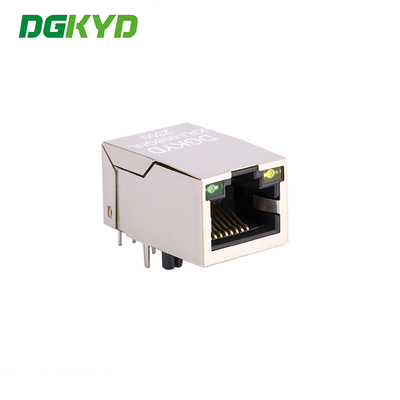 Side Entry KRJ-098GNL Shielded Rj45 Connector With Light Strip