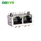 KRJ-215GYENL 100Mbps Utp Rj45 Connector Integrated Filter Ethernet Interface Dual Port Socket