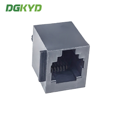 DGKYD5222E1166IWA1DY1 Vertical RJ11 PCB Socket Female Head 1x1 Port 6Pin DIP Ethernet Connector Through Hole Solder