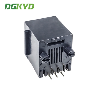 DGKYD5222E1166IWA1DY1 Vertical RJ11 PCB Socket Female Head 1x1 Port 6Pin DIP Ethernet Connector Through Hole Solder