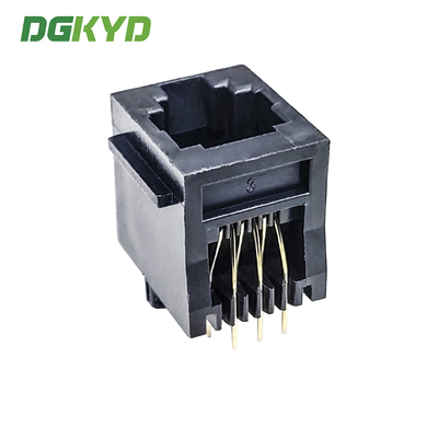 DGKYD5222E1166IWA1DY1 Vertical RJ11 PCB Socket Female Head 1x1 Port 6Pin DIP Ethernet Connector Through Hole Solder