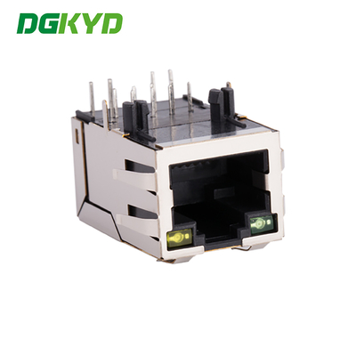 KRJ-060SHZNL RJ45 Communication Socket, 100Base-T Integrated Router Network Port Socket, PCB Socket Cat5 Industrial RJ45