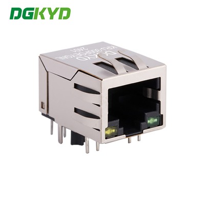 KRJ-300POEYGNL Single Port RJ45 Network Connector 100Mbps With POE RJ45 With Transformer Ethernet Jack 100 Base