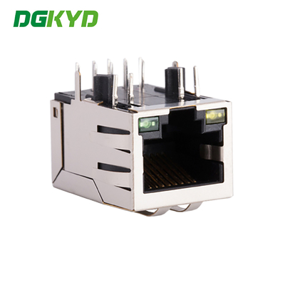 KRJ-300POEYGNL Single Port RJ45 Network Connector 100Mbps With POE RJ45 With Transformer Ethernet Jack 100 Base