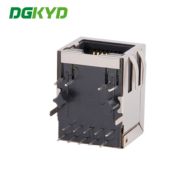 KRJ-300POEYGNL Single Port RJ45 Network Connector 100Mbps With POE RJ45 With Transformer Ethernet Jack 100 Base