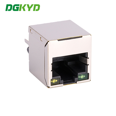 KRJ-184GYPOENL 180 Degree Top Entry RJ45 Lan Jack With PoE, Single Port Ethernet Connector For Router