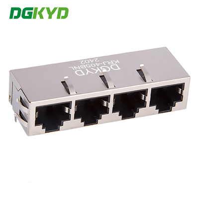 KRJ-405BNL RJ45 Multiple Port Connectors 100Mbps Integrated Filter Network Interface Communication Socket Ethernet Jack