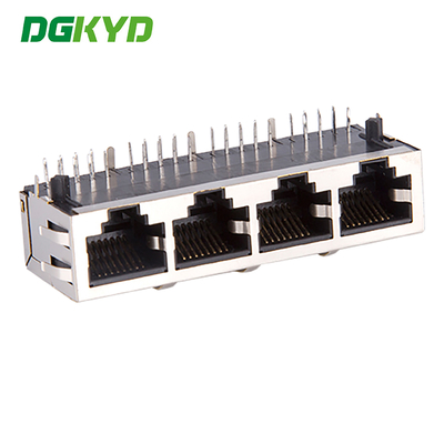 KRJ-405BNL RJ45 Multiple Port Connectors 100Mbps Integrated Filter Network Interface Communication Socket Ethernet Jack