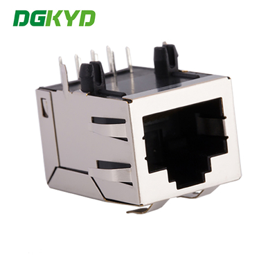 KRJ-H001WDENL RJ45 Ethernet Socket 100M RJ45 With Transformer Through Hole RJ45 Female Jack, 8 Pin Cat5 With Magnetics