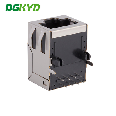 KRJ-H001WDENL RJ45 Ethernet Socket 100M RJ45 With Transformer Through Hole RJ45 Female Jack, 8 Pin Cat5 With Magnetics