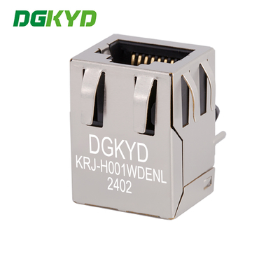 KRJ-H001WDENL RJ45 Ethernet Socket 100M RJ45 With Transformer Through Hole RJ45 Female Jack, 8 Pin Cat5 With Magnetics