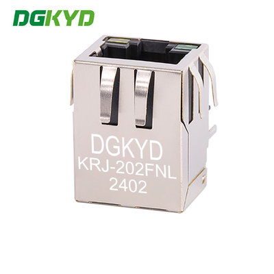 KRJ-202FNL RJ45 Connector Gigabit Router Network Socket Single Port RJ45 Jack With Integrated Magnetic 1GB, G/Y LED 1X1