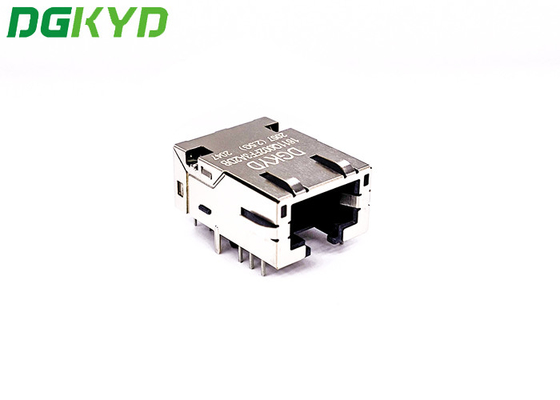 DGKYD1611Q008FA1A10DB057 Single Port TAB DOWN DIP Connector With Lamp Belt Wing Transformer