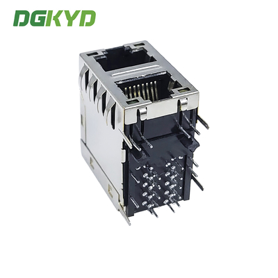 DGKYD21Q146DB2A2DZJC057 2X1 Dual Port Modular Interface RJ45 Ethernet Gigabit Filtering Integrated Transformer