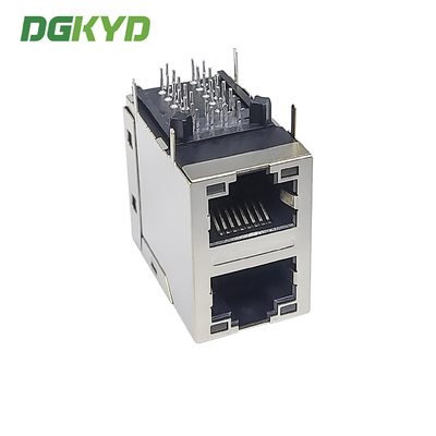 DGKYD21Q145DE3A2DDBB057 2X1 Dual Port Modular Interface RJ45 Ethernet Gigabit Filtering Integrated Transformer 30U