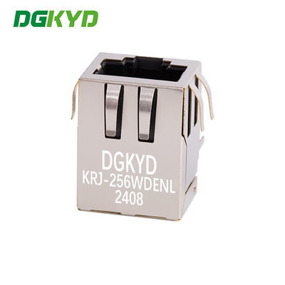 KRJ-256WDENL RJ45 Ethernet Plug Connector Single Port RJ45 100Mbps Integrated Filter Without Light Strip Shielding