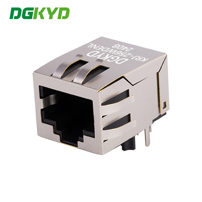 KRJ-256WDENL RJ45 Ethernet Plug Connector Single Port RJ45 100Mbps Integrated Filter Without Light Strip Shielding