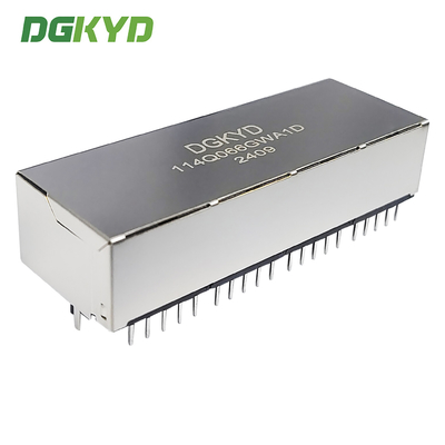 DGKYD114Q066GWA1D RJ45 Multi Port Connector Without Light Strip Shielding Network Interface 1000Mbps Ethernet Filtering