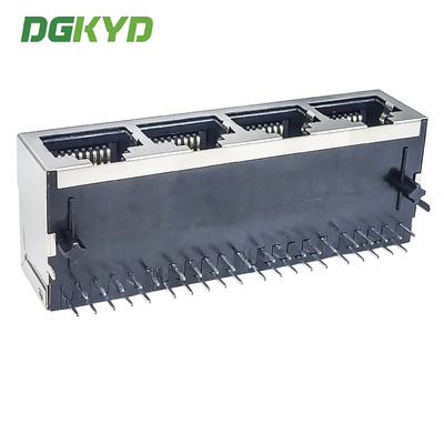 DGKYD114Q066GWA1D RJ45 Multi Port Connector Without Light Strip Shielding Network Interface 1000Mbps Ethernet Filtering