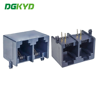 DGKYD55231262IWA1DY7 Dual Port RJ11 6P2C Lightless Full Plastic Mesh Socket 50U