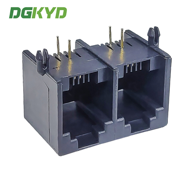 DGKYD55231262IWA1DY7 Dual Port RJ11 6P2C Lightless Full Plastic Mesh Socket 50U