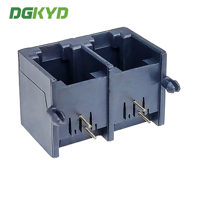 DGKYD55231262IWA1DY7 Dual Port RJ11 6P2C Lightless Full Plastic Mesh Socket 50U