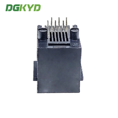 DGKYD5222E1166IWA2DY5 Vertical RJ11 PCB Socket Female Head 1x1 Port 6Pin DIP Ethernet Connector Through Hole Solder