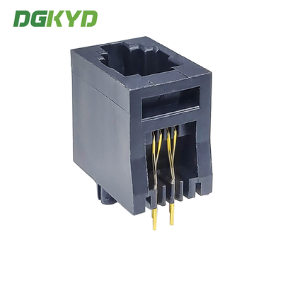 DGKYD52221144IWA8DY4 RJ11 connector crystal head network cable interface fully plastic without light 6U