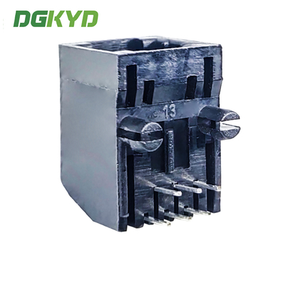 DGKYD57221166IWA1DB4 RJ11 Ethernet connector fully plastic without light 6P6C black communication interface PBT