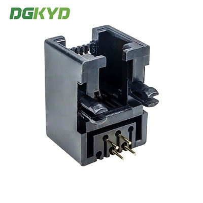 DGKYD53211164IWA1DY4 RJ11 interface 6P4C connector fully plastic direct insertion 90 degree socket 6U