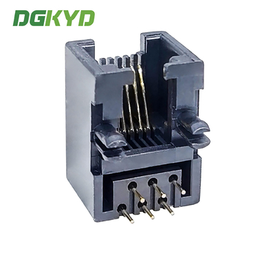 DGKYD53211166IWA1DY4 RJ11 interface 6P6C connector plastic light free direct insertion 90 degree socket 6U