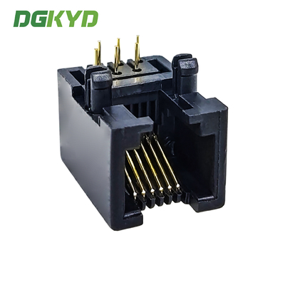 DGKYD53211166IWA1DY4 RJ11 interface 6P6C connector plastic light free direct insertion 90 degree socket 6U