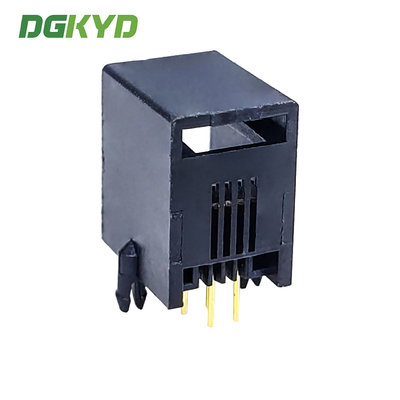 DGKYD55211144IWA1DY5 RJ11 connector 5521 4P4C all plastic with ear 1X1 modular horizontal socket PBT