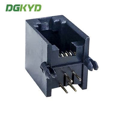 DGKYD55211144IWA1DY5 RJ11 connector 5521 4P4C all plastic with ear 1X1 modular horizontal socket PBT