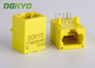 Yellow Color Unshielded Rj45 Modular Jack With Transformer , 100 Base - T