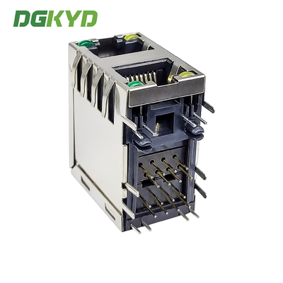 RJ45 multi port connector 2X1 8P8C with light strip shielding DGKYD59212188DB2A1DY4DH network port socket