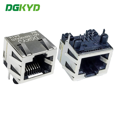 RJ45 Straight Connector 1X1 8P8C Without Light Strip Shielding 6U RJ45 Interface DGKYD561188HWA2DB4